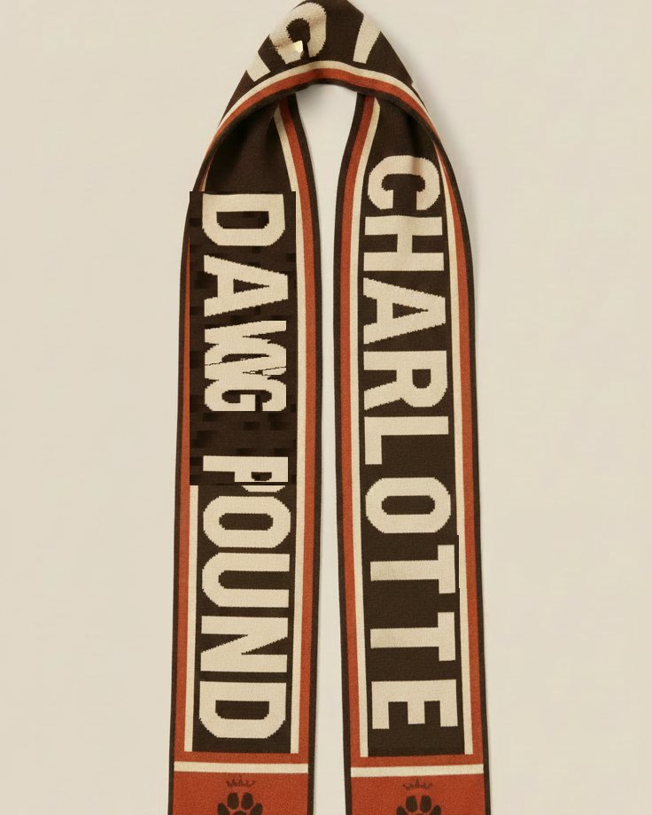 Dawg Pound Charlotte supporter scarf concept